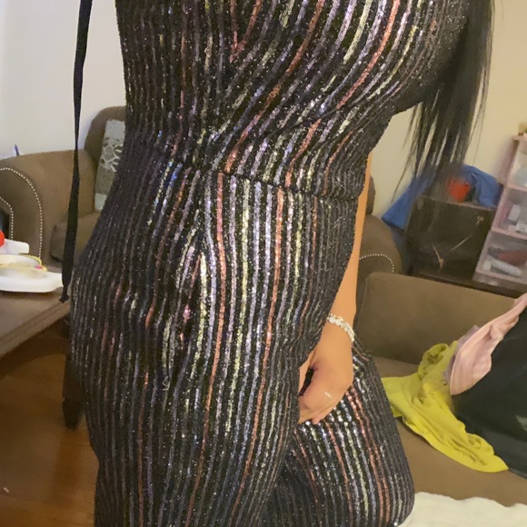 Anthropologie Disco Jumpsuit Authentic used one time only like new - Picture 3 of 6